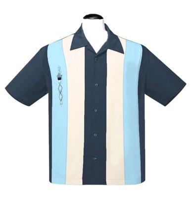 Steady The Kingston Shirt Charcoal Aqua-S