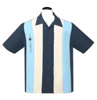 Steady The Kingston Shirt Charcoal Aqua-S