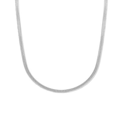Multi-ketting Slangschakel zilver 0,9 mm 40 + 5 cm