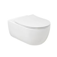 Plieger Kansas randloos toilet met softclose & quick release slimme zitting mat wit