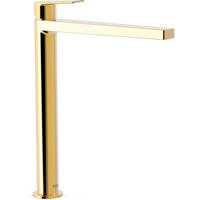 Wastafelkraan Tres Project | Opbouw | Mengkraan | Hoog model | 1-hendel | Rond | 24k Goud glans