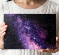 Canvas natuur landschap Prachtig paars uitzicht op de ruimte