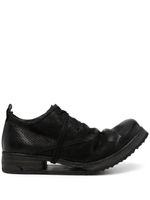 Boris Bidjan Saberi chaussures oxford en cuir à détails de perforations - Noir