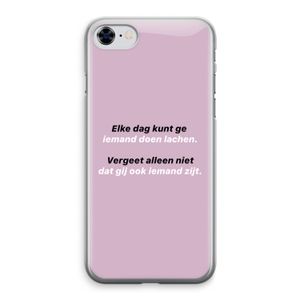 gij zijt ook iemand: iPhone 8 Transparant Hoesje