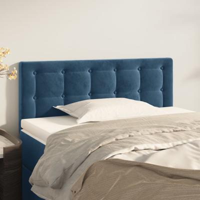Hoofdbord 80x5x78/88 cm fluweel donkerblauw