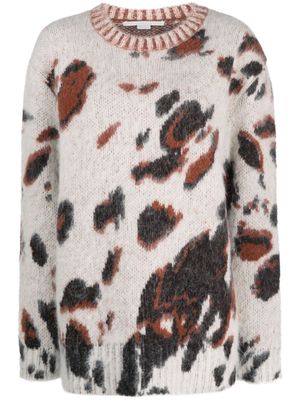 Stella McCartney pull Horse en jacquard - Tons neutres