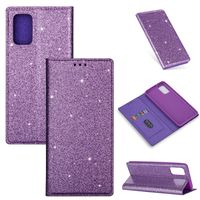 Xiaomi 12T hoesje - Bookcase - Pasjeshouder - Portemonnee - Glitter - TPU - Paars
