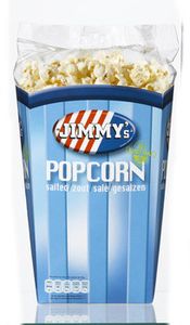 Jimmys Popcorn Jimmy's Popcorn Bak Zout 90 Gram 6 Stuks