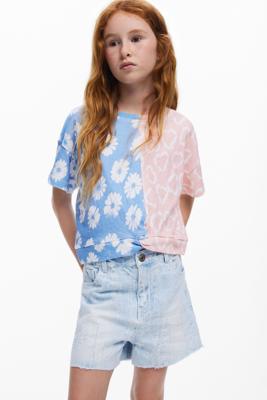 Tweekleurig T-shirt - MATERIAL FINISHES - 11/12