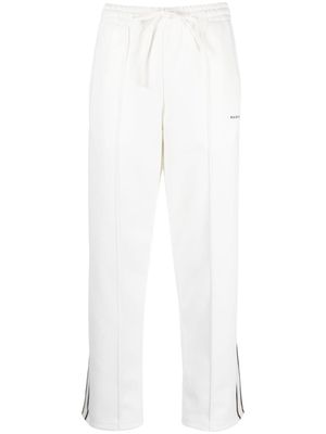 P.A.R.O.S.H. pantalon de jogging rayé à logo brodé - Blanc