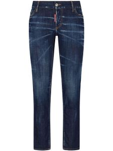 DSQUARED2 jean court Cool Girl à coupe skinny - Bleu