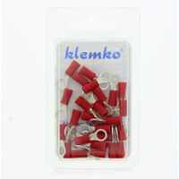 Ringkabelschoen rood M5 voor draad 1.5mm geïsoleerd 25 stuks 170320 klemko