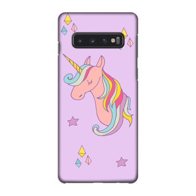 Roze eenhoorn: Samsung Galaxy S10 4G Volledig Geprint Hoesje