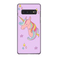 Roze eenhoorn: Samsung Galaxy S10 4G Volledig Geprint Hoesje