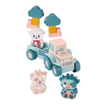 Abrick Ecoiffier baby mijn eerste tractor met grappige dieren, 25dlg.