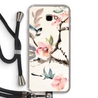 Japanse bloemen: Samsung Galaxy J4 Plus Transparant Hoesje met koord Japanse bloemen: Samsung Galaxy J4 Plus Transparant Hoesje met koord