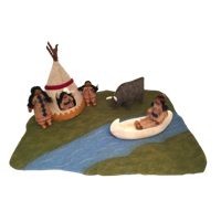 Papoose Toys Papoose Toys Native American Village/9pc - thumbnail