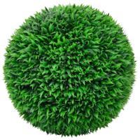 The Living Store Kunstbuxus Set - Polyethyleen - Groen - 55 cm - 2 stuks - thumbnail