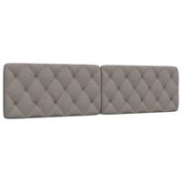 Hoofdbordkussen 200 cm stof taupe