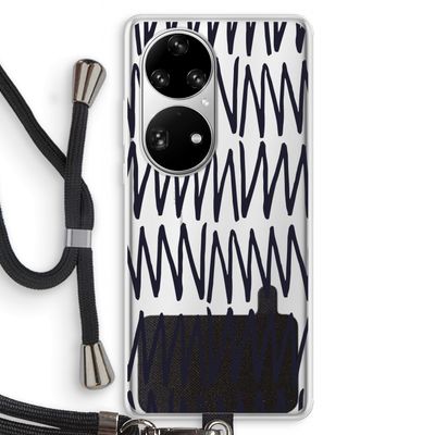 Marrakech Zigzag: Huawei P50 Pro Transparant Hoesje met koord