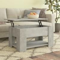 Salontafel 79x49x41 cm bewerkt hout betongrijs