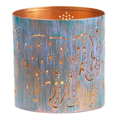 Sfeerlicht Olifant - 10x10 - Metaal - Goud - Zwart (4 stuks) - M