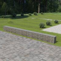 Schanskorfmuur met deksels 600x30x50 cm gegalvaniseerd staal