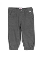 Il Gufo logo-patch cotton trousers - Gris - thumbnail