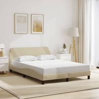 Bedframe zonder matras 120x200 cm stof crèmekleurig
