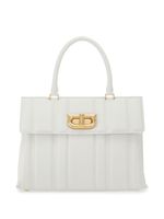 Ferragamo sac porté épaule New Gancini en cuir - Blanc