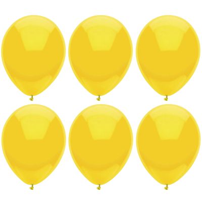Ballonnen verjaardag/thema feest - 300x stuks - geel - 29 cm