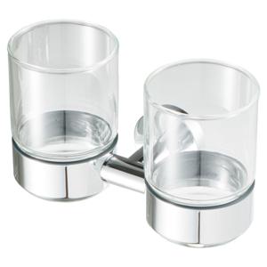 Geesa Nemox Glashouder met glas dubbel Chroom