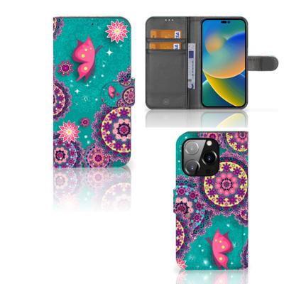 iPhone 14 Pro Hoesje Cirkels en Vlinders