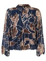 Top Blouson Benthe Donkerblauw