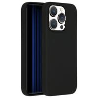 Accezz Liquid Silicone Backcover met MagSafe iPhone 15 Pro Telefoonhoesje Zwart