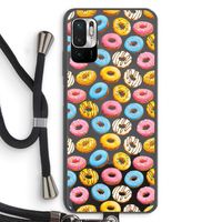 Pink donuts: Xiaomi Redmi Note 10 5G Transparant Hoesje met koord