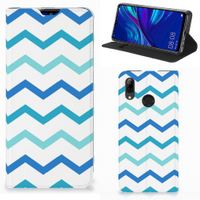 Huawei P Smart (2019) Hoesje met Magneet Zigzag Blauw - thumbnail