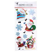 Muurstickers kerstman 35 x 18 cm | 24 stuks