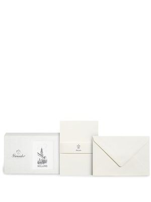 Pineider 12 cartes Milano à écrire - Blanc