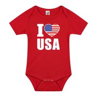 I love USA baby rompertje rood Amerika jongen/meisje - thumbnail