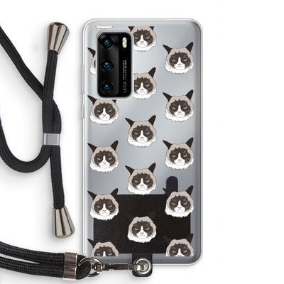 It's a Purrr Case: Huawei P40 Transparant Hoesje met koord
