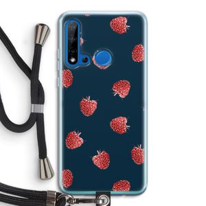 Framboosjes: Huawei P20 Lite (2019) Transparant Hoesje met koord