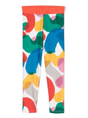 Stella McCartney Kids legging à taille élastiquée - Orange