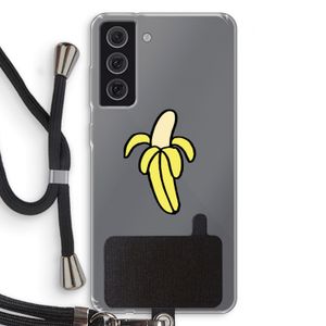 Banana: Samsung Galaxy S21 FE Transparant Hoesje met koord