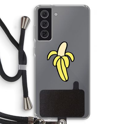 Banana: Samsung Galaxy S21 FE Transparant Hoesje met koord