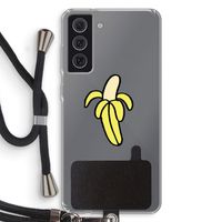 Banana: Samsung Galaxy S21 FE Transparant Hoesje met koord