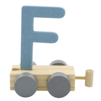 JeP kids houten treinletter F-blauw