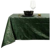 Tafelkleed/tafellaken kerst - donkergroen/goud - 150 x 200 cm - rechthoekig - polyester