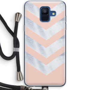 Marmeren pijlen: Samsung Galaxy A6 (2018) Transparant Hoesje met koord