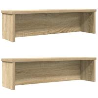 VidaXL Keukenrekken stapelbaar 2 st 60x15x16 cm sonoma eikenkleurig VidaXL Keukenrekken stapelbaar 2 st 60x15x16 cm sonoma eikenkleurig